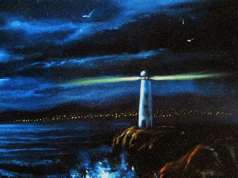 Lighthouse Paintings At Night | Decoratingspecial.com