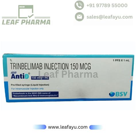 Anti D Mcg Ml Trinbelimab Injection Mcg At Rs Vial Anti D