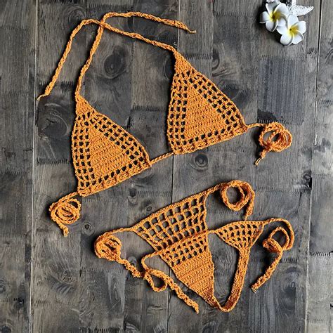 Handmade Crochet Micro Bikini G Perizoma Spiaggia Stringa Micro Costumi