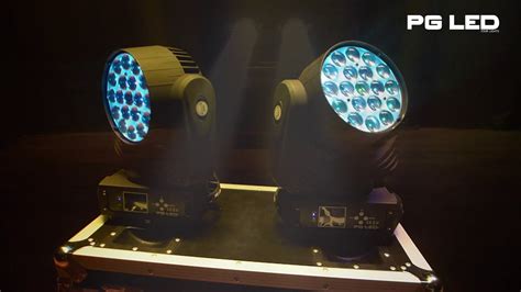 WASH/BEAM 19X15W RGBW ZOOM 8-60 PG LED - YouTube