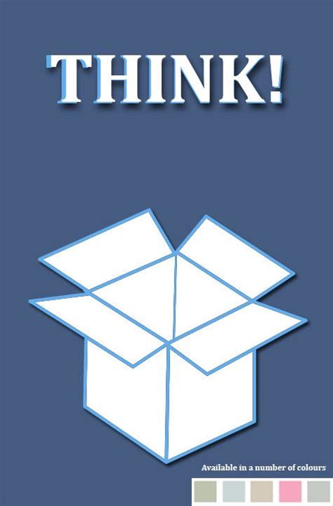 Think Outside The Box Poster Available At Meldolasblue Co Uk