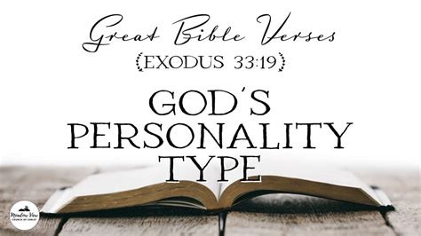 Great Bible Verses God S Personality Type Exodus