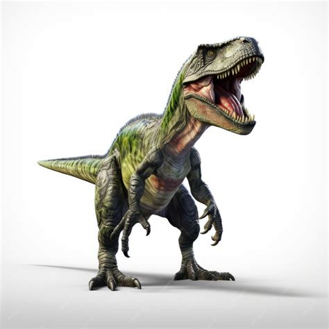 Premium Photo | Expressive 3d Tyrannosaurus Dinosaur Render On White