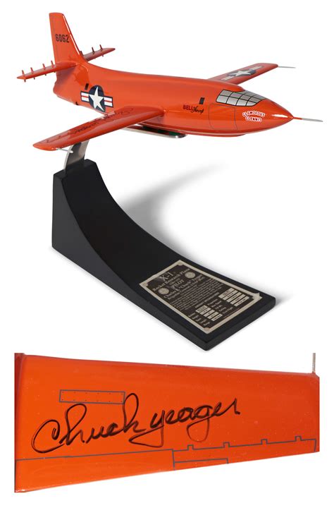 Lot Detail Chuck Yeager Signed Bell X 1 Model Airplane The Plane