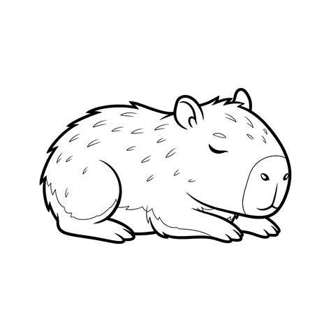64 Capibara kleurplaat om af te drukken: Adoravan dit grote knaagdier