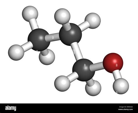 Propanol N Propanol Solvent Molecule Atoms Are Represented As