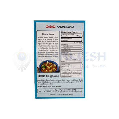 MDH Garam Masala 100g Dashmesh Singapore Indian Food Distributor