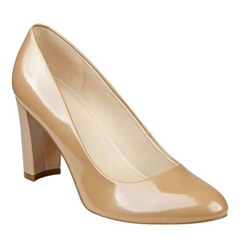 Marc Fisher Shoes Marc Fisher Patent Nude Andee 2 Classic Vegan Leather Heels Pumps Size 95m