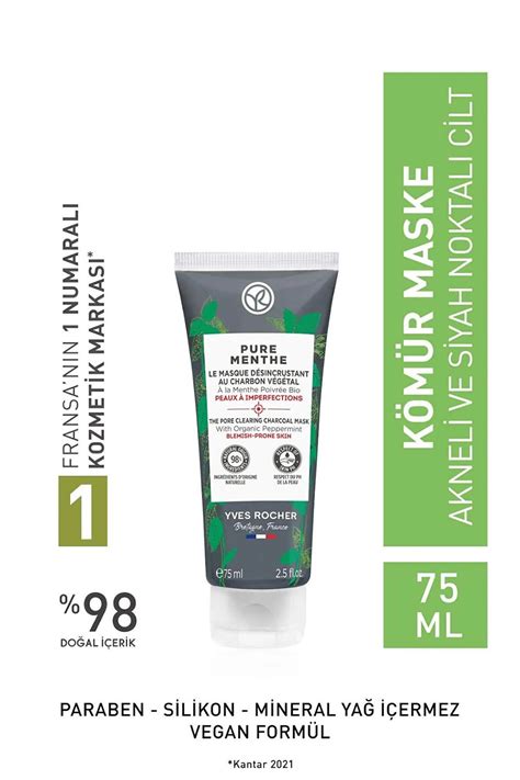 Karma Yağlı Ve Akneye Eğilimli Ciltler Için Pure Menthe Kömür Maske 75