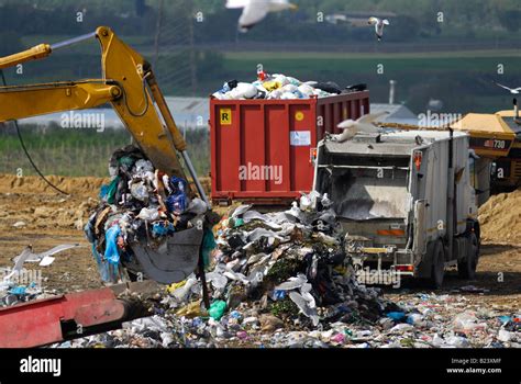 Rubbish Dump Latina Lazio Italy Stock Photo Alamy
