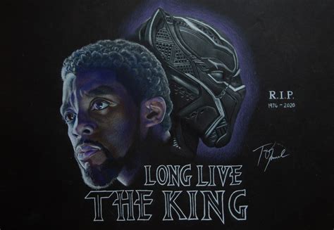 Chadwick Boseman Memorial Portrait - Etsy