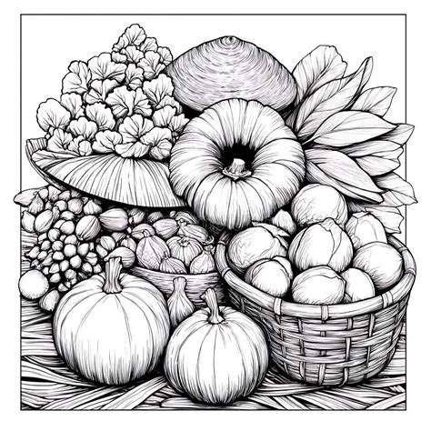 fruit  vegetables clipart black  white vegetable doodle images
