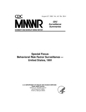 Fillable Online Special Focus Behavioral Risk Factor Surveillance