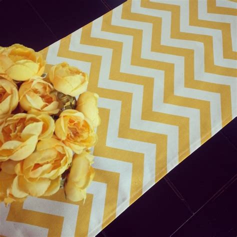 Items Similar To Table Runner Corn Yellow Chevron Zigzag Premier