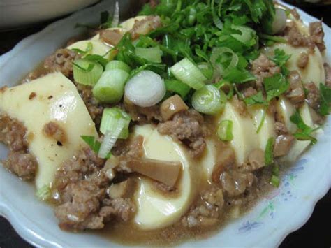 Home Cook Steam Tofu With Minced Meat Recipe Petitchef