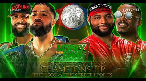 THE USOS Vs THE STREET PROFITS WWE MONEY IN THE BANK 2022 YouTube