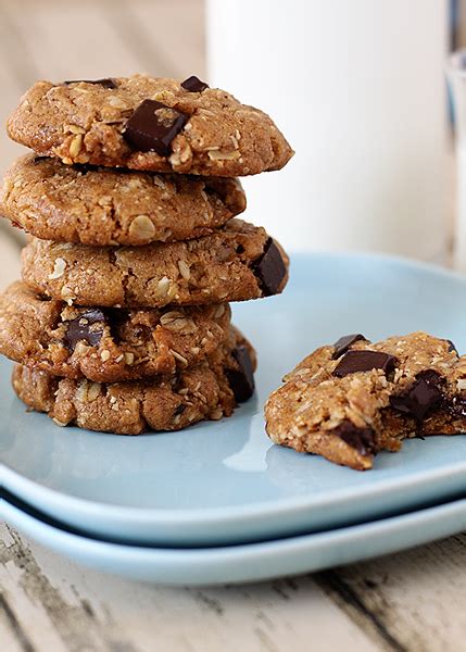 Chocolate Chip Almond Butter Oatmeal Cookies Good Life Eats