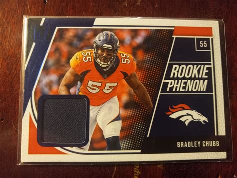 Panini Donruss Rookie Phenom Jerseys Red Bradley Chubb Mem