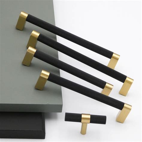 black gold knurled brass cabinet pulls modern bar handles etsy