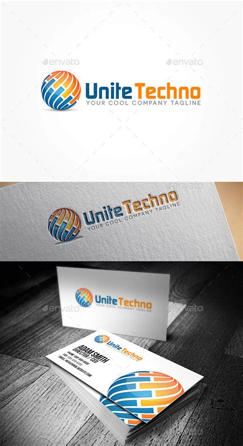 Unite Techno Logo Abstract Logo Templates