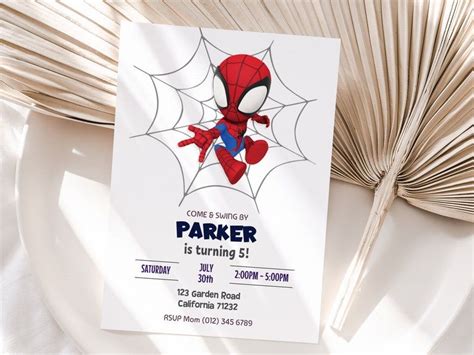 Spidey Invitation Spidey and his Amazing Friends Birthday Etsy Suède