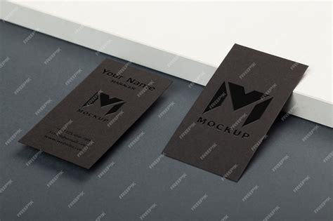 Premium PSD | Embossed gloss business card mockup