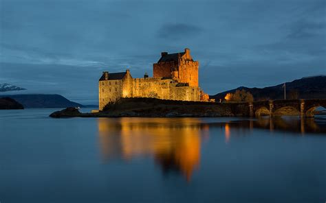 Eilean Donan Castle Lovely Tidal Island Scotland HD Desktop Wallpaper ...