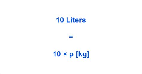 10 Liters in Kg | 10 Liters to Kilograms | How many Kg in 10 Liters?