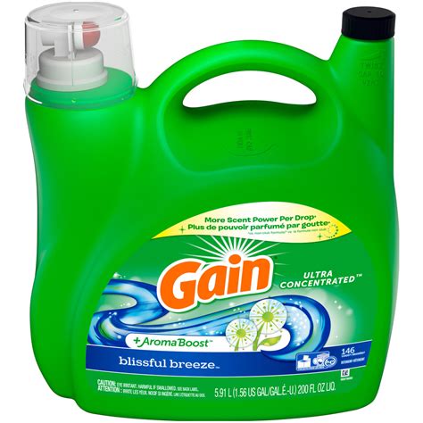 Gain Ultra Concentrated Liquid Laundry Detergent Blissful Breeze Scen