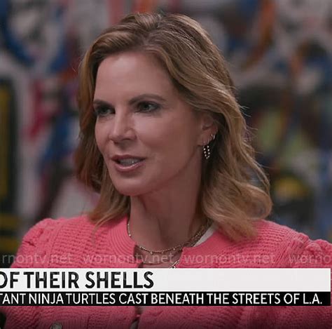 Wornontv Natalie Morales Pink Puff Shoulder Cardigan On Cbs Mornings