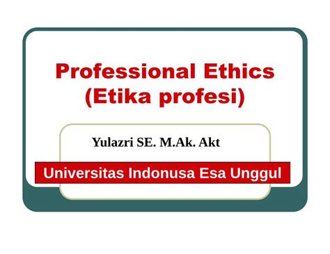 Pdf Professional Ethics Etika Profesi Dokumen Tips