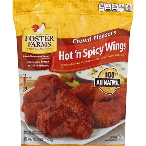 Foster Farms Crowd Pleasers Wings Hot N Spicy Chicken Chicken Carlie Cs