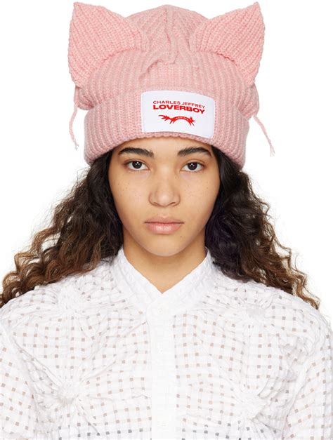 Charles Jeffrey Loverboy Pink Chunky Ears Beanie Ssense Canada