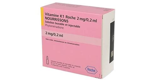 Ampoule De Vitamine K Vitamine K Roche Mg Ml Ampoules Solution