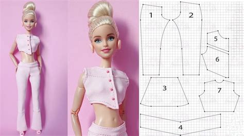 pantalón vaquero y chaleco para barbie patrones en la descripción