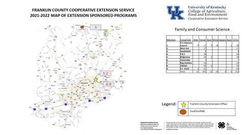 Franklin County Extension Sponsored Groups Map Franklin County