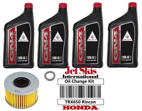 OEM Honda TRX650 Rincon TRX 650 FA Oil Change Kit Oil Filter Washer CPG