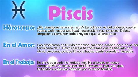 Horóscopo Del Día Piscis 16022015 Youtube