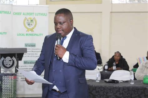 Mbuso Magubane Is The New Executive Mayor Of Chief Albert Luthuli Municipality Chief Albert