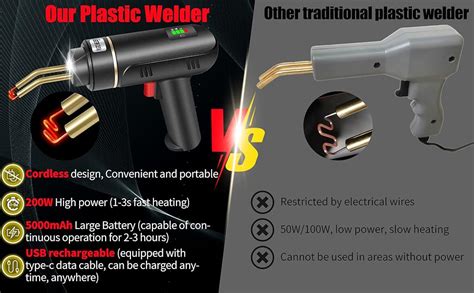 200W Cordless Plastic Welder Plastic Welding Kit With 1200PCS Hot Stapler USB Rechargeable