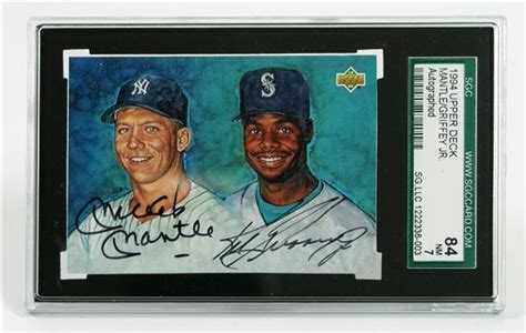 1994 Upper Deck Mickey Mantle/Ken Griffey Jr. Autographed Card