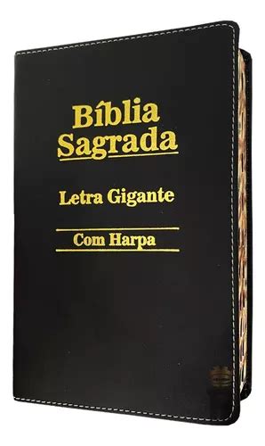 B Blia Sagrada Letra Gigante Luxo Preta C Harpa Crist