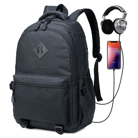 High School Boys Backpacks with USB Charging Port Men's Business Laptop ...