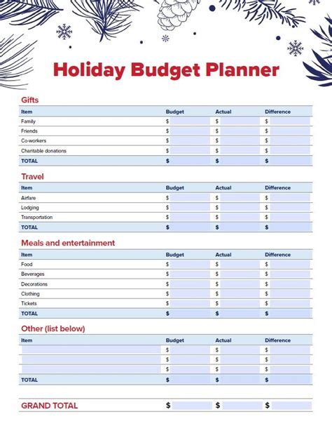 holiday budget planner friendship state bank