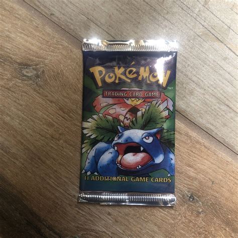 Pokemon Base Set Unlimited Booster Pack Venasaur Art Factory Sealed ...