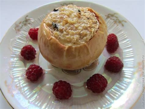 Яблоки, запечённые с овсянкой и творогом, рецепты с фото | Рецепт | Еда ...