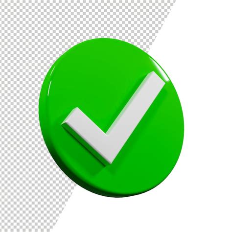 Premium Psd D Realistic Check Mark Button Vector