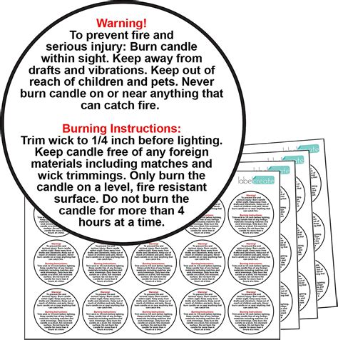 Warning Label For Candles Fast Production Cheap Prices Free Shipping