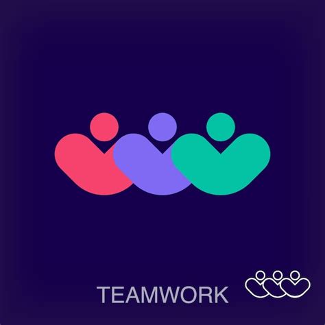 Premium Vector Creative Teamwork Logo Uniquely Designed Color