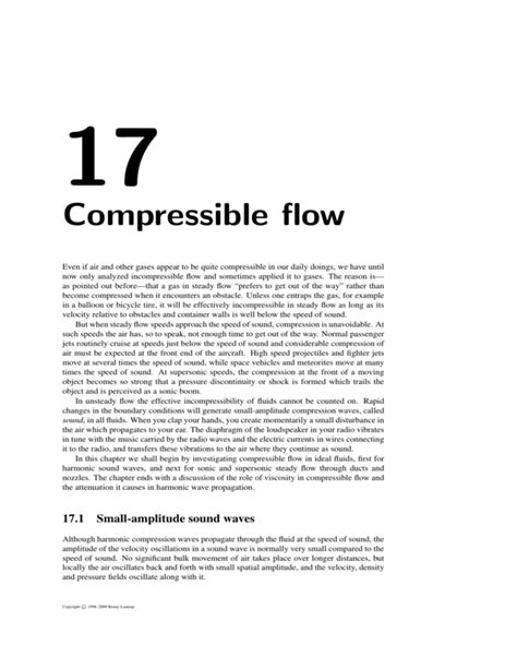 Compressible flow